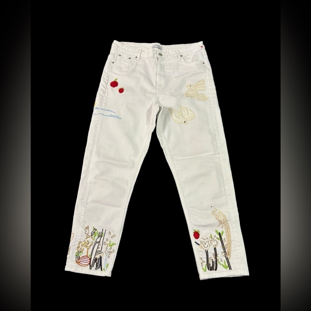 Zara woman Denim Embroidered High Waist New
Boyfriend Cut Jeans Size: US… - Picture 4 of 12